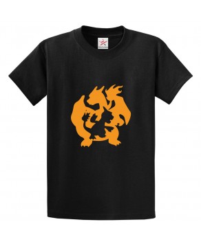 Charizard Inspired Animated Classic Unisex Kids and Adults T-Shirt